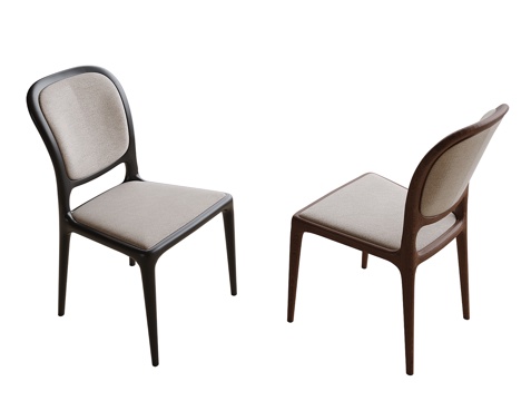 现代单椅 书椅 餐椅su模型