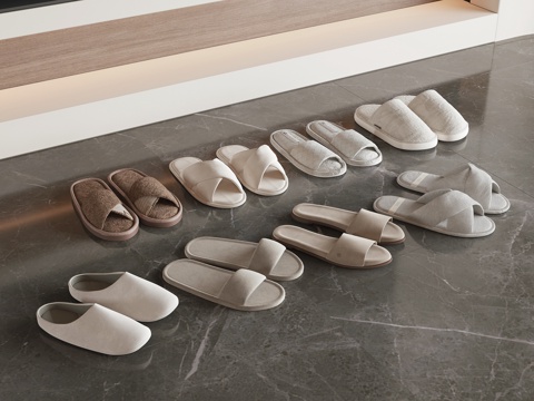 现代拖鞋su模型