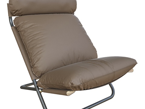 现代躺椅 室内躺椅 休闲躺椅  皮革躺椅su模型