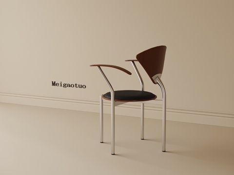 现代单椅 餐椅 休闲椅 书椅 茶椅su模型