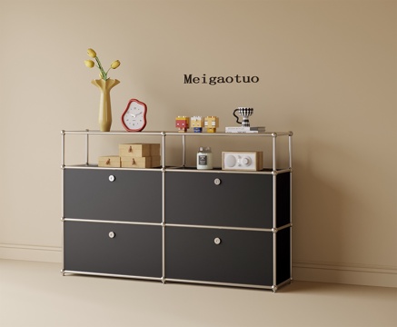 法式边柜 玄关柜 鞋柜 饰品摆件su模型