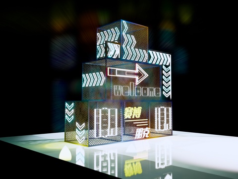 现代美陈 网红 国潮打卡点su模型