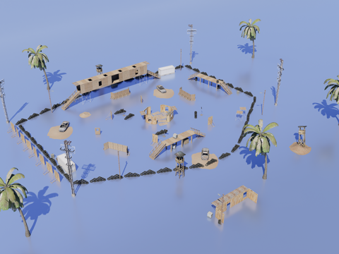  训练营地3d模型 