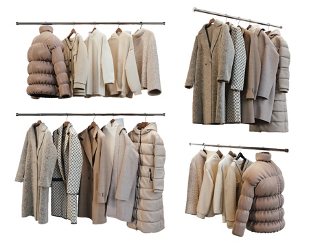 现代衣服su模型