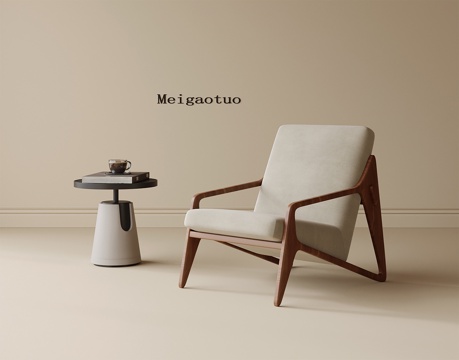 现代休闲椅 单椅 边几角几su模型