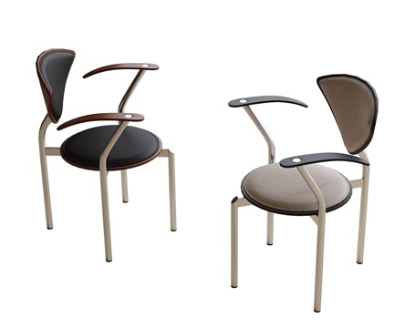 现代单椅 茶椅 书椅 餐椅 休闲椅su模型