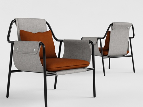 现代休闲椅 布椅单椅 扶手椅书椅su模型