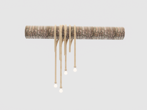 麻绳吊灯su模型