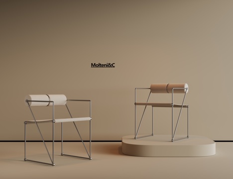 现代餐椅 中古椅子 餐桌椅 书桌椅 布艺椅子 写字椅su模型