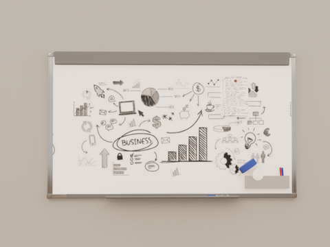 白板便签纸su模型