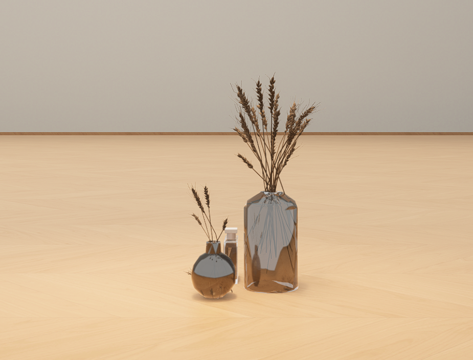 花瓶摆件su模型