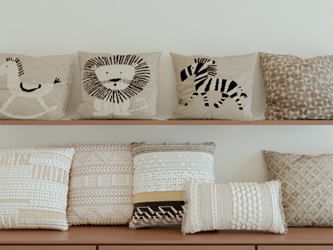  枕头抱枕靠枕靠垫3d模型 