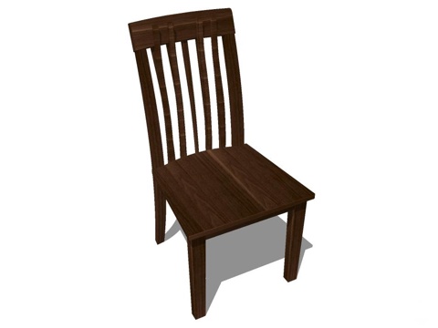 椅子 座椅 实木椅子 单椅 家居椅子 休闲椅su模型