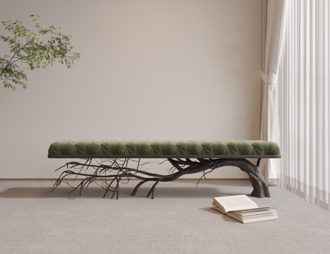 中古风凳子 复古凳子 长凳 木凳 矮凳su模型