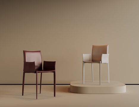 现代餐椅 中古椅子 餐桌椅 书桌椅 布艺椅子 写字椅su模型