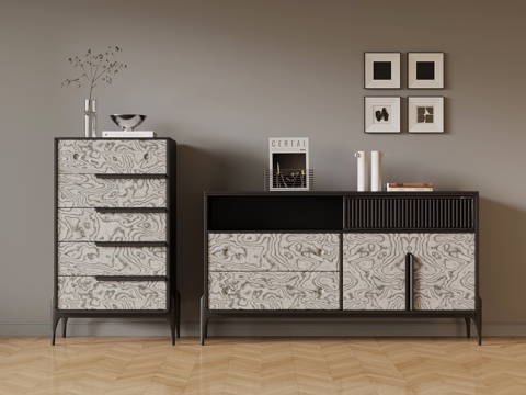 现代意式边柜 玄关柜su模型