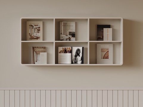 现代书架 置物架su模型