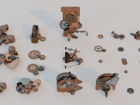 机械零件 工业齿轮 机械工具 齿轮组合 机器齿轮su模型