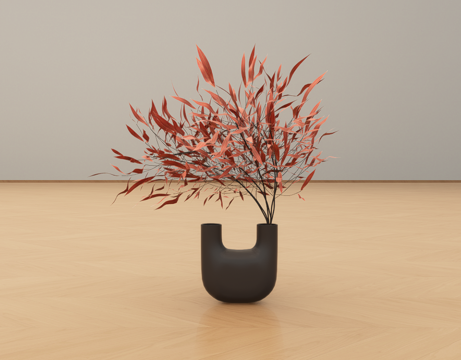 花瓶枯枝su模型