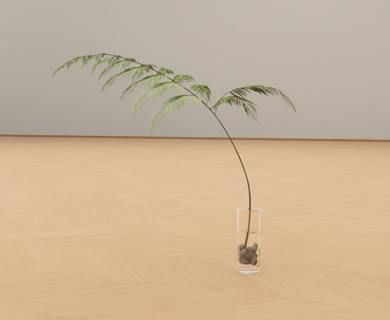 花瓶绿植su模型