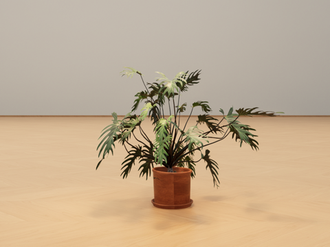 花盆绿植su模型