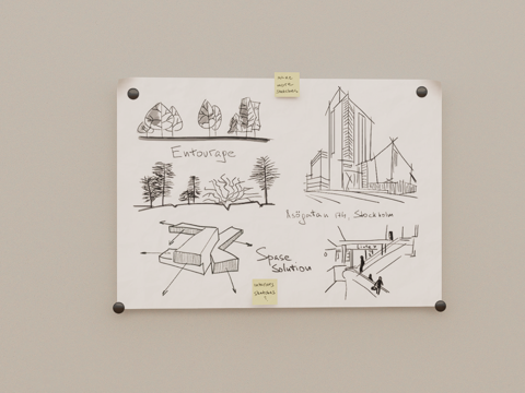 白板线索墙su模型