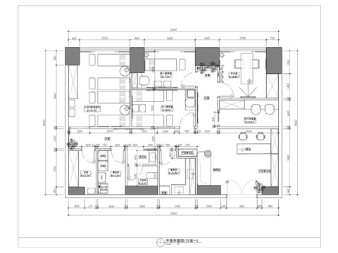 4个美容院空间平面方案 SPA美容会所 皮肤管理中心设计 医cad施工图