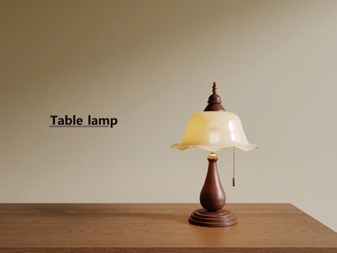 法式中古风台灯su模型