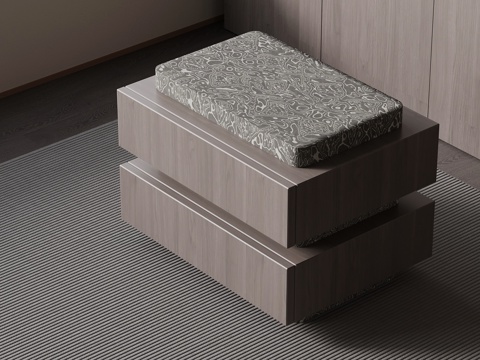 现代意式床头柜su模型