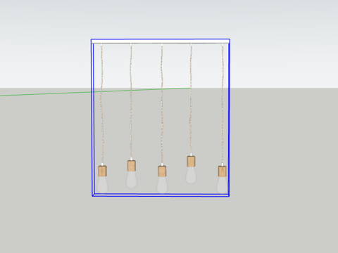 玻璃吊灯su模型