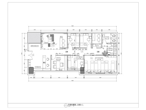 3套美容院空间平面方案 SPA美容会所 皮肤管理中心设计 医cad施工图