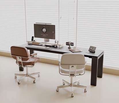 现代书桌椅su模型