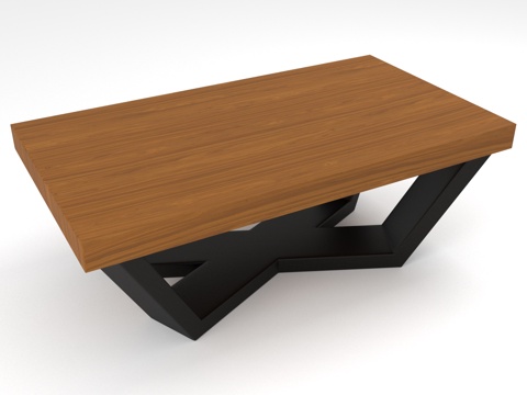  茶几 实木茶几 现代茶几 简约茶几 几何设计茶几3d模型 