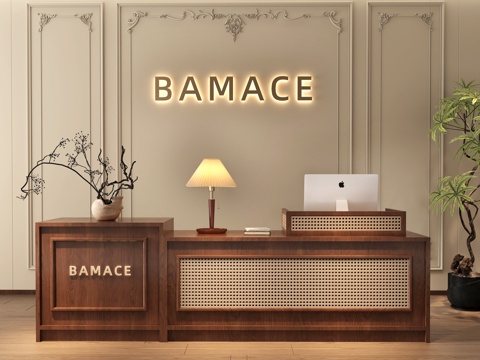 法式中古前台 公司前台 民宿前台 酒吧前台 酒店前台 餐厅前su模型