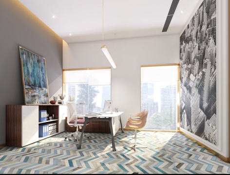  后现代一个公司的经理办公室3d模型 