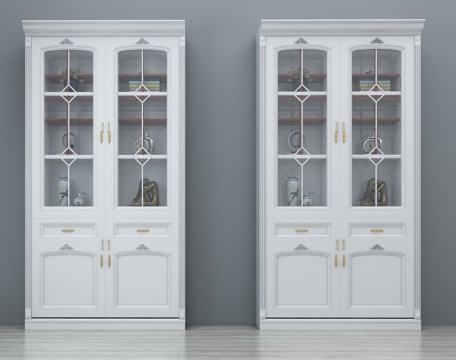  简欧欧式酒柜组合  整体酒柜 白色酒柜 装饰酒柜 豪华酒3d模型 