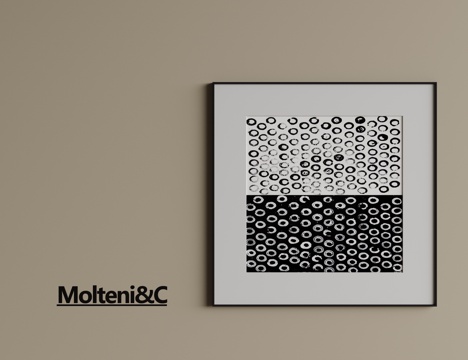 现代极简挂画 侘寂中古风挂画 奶油风装饰画 意式挂画 黑白灰su模型