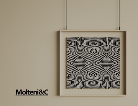 现代极简挂画 侘寂中古风挂画 奶油风装饰画 意式挂画 黑白灰su模型