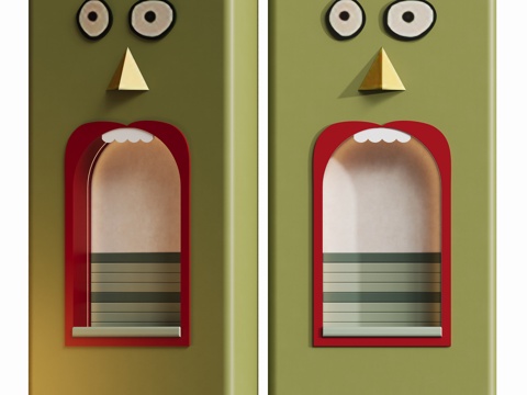 现代儿童造型卡座柜su模型