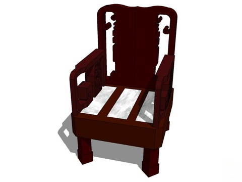 椅子 座椅 实木椅子 单椅 家居椅子 休闲椅su模型