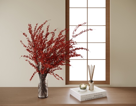 现代插花花艺 花瓶花艺 饰品摆件su模型