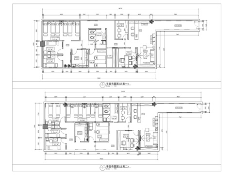 美容院平面方案 美容SPA店 皮肤管理中心 医美 护肤中心cad施工图