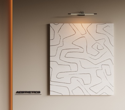 现代极简挂画 侘寂中古风挂画 奶油风装饰画 意式挂画 黑白灰su模型