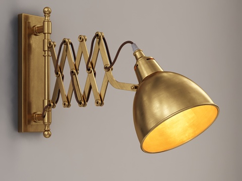 现代壁灯 金属壁灯 过道壁灯 户外壁灯su模型