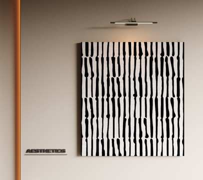 现代极简挂画 侘寂中古风挂画 奶油风装饰画 意式挂画 黑白灰su模型