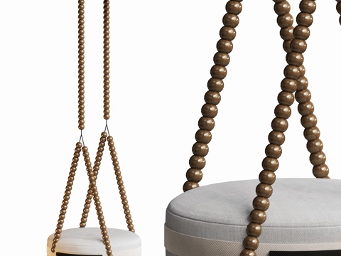  现代儿童吊椅秋千3d模型 