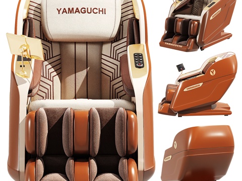  现代智能按摩椅 皮质按摩椅 智能按摩椅3d模型 