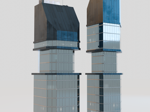 赛博朋克建筑 科幻建筑 商业街建筑 工业建筑 城市街道建筑su模型