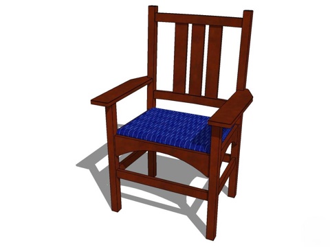 椅子 座椅 实木椅子 单椅 家居椅子 休闲椅su模型