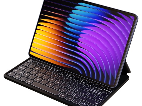 现代平板电脑 笔记本电脑 无线键盘su模型